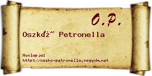 Oszkó Petronella névjegykártya